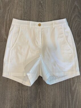 J. Crew White Tailored Chino Bermuda Shorts